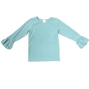 Matilda Jane Reflection Puffer Tee Blue Round Neck Pullover Girls Size 12